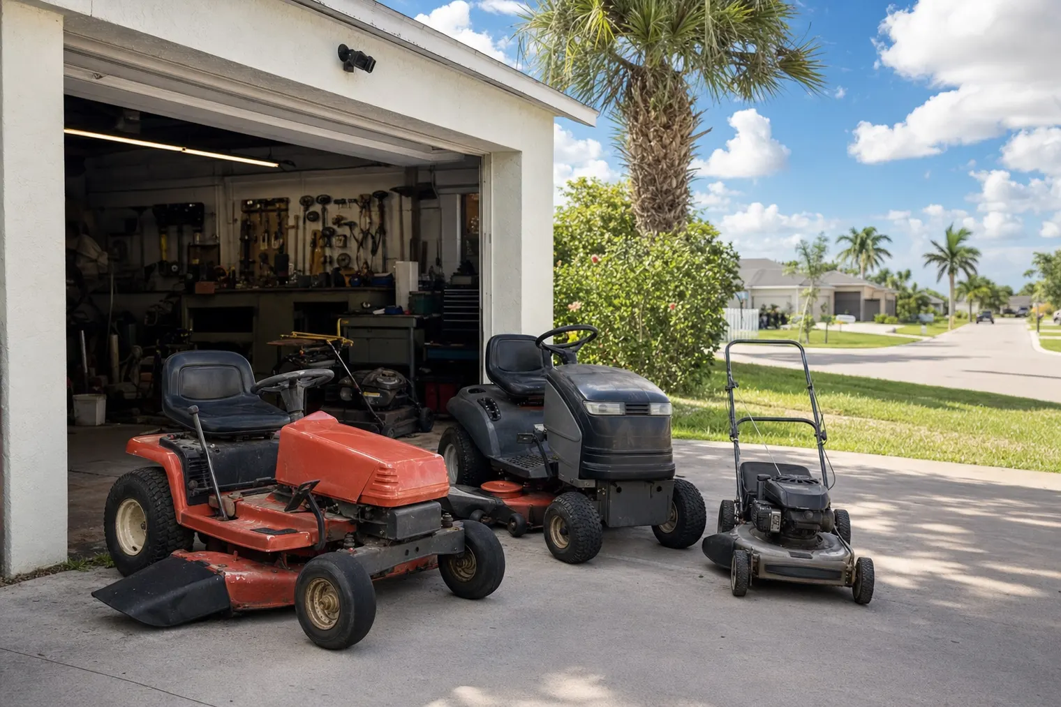 The exterior of Joe's Small Engine Repair in Port Charlotte, a short drive over SR 776 from El Jobean